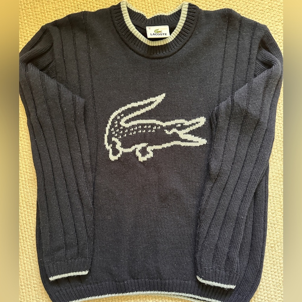 Lacoste boys’ sweater, navy, 12